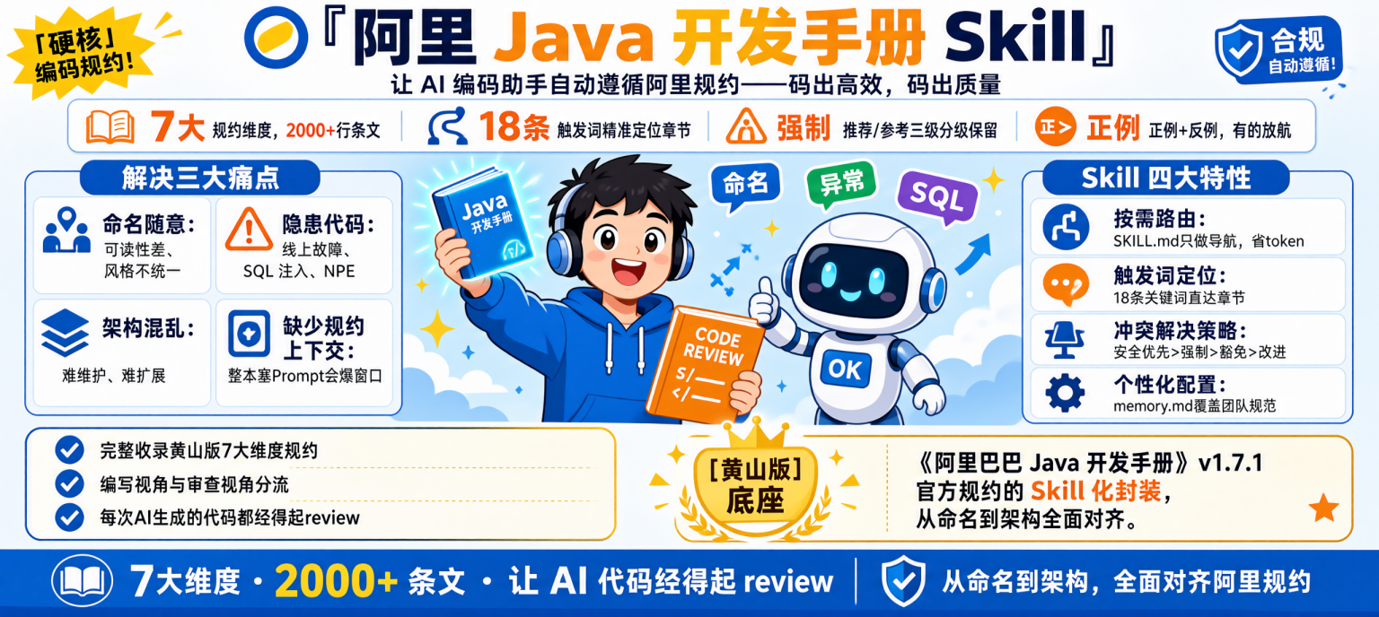 让Java代码更可读:阿里Java Development Guide Skill开源了!